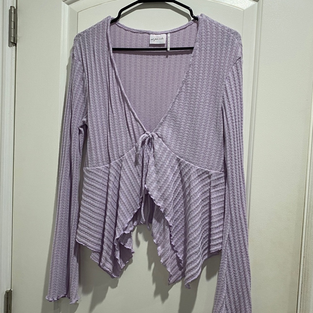 Urban Outfitters Out From Under Lexi Flyaway Top lavender size medium
